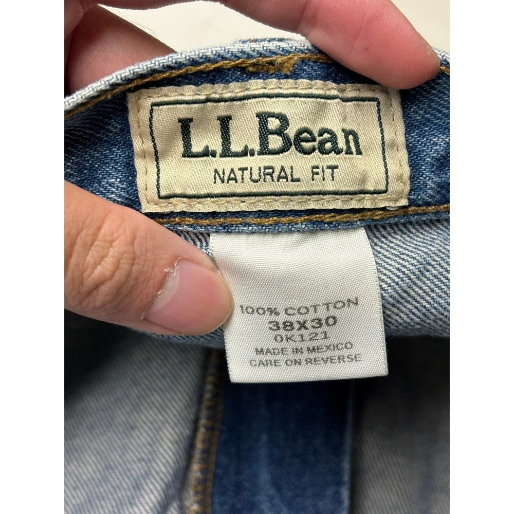 Lot of 2 LL Bean Natural Fit Mens Jeans  38x29 Denim Straight Leg 100% Cotton - Picture 8 of 15